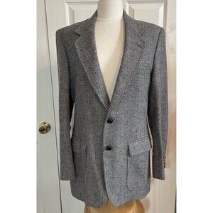 True Vintage Arnie Tweed w/ Elbow Patch 100% Wool Jacket Blazer Suit Coat Sz 40L